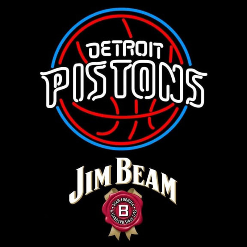 Custom Jim Beam Detroit Pistons NBA Beer Sign Neon Sign USA