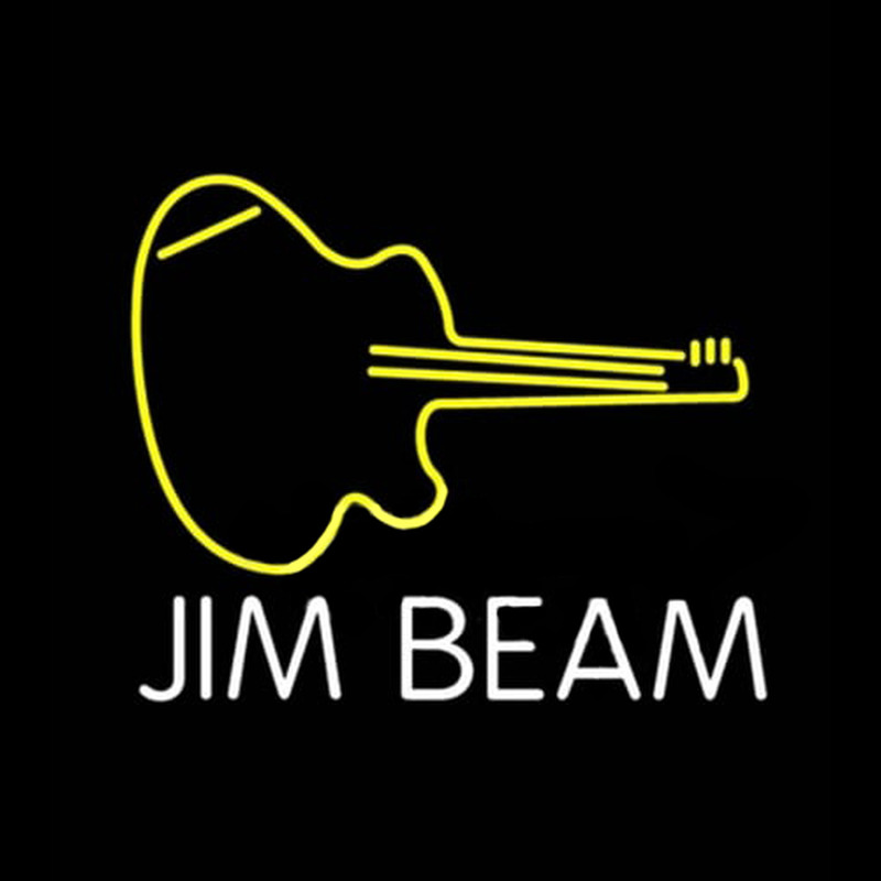 Custom Jim Beam Guitar Neon Sign USA