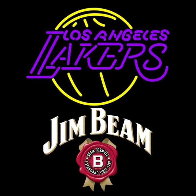 Custom Jim Beam Los Angeles Lakers NBA Beer Sign Neon Sign USA