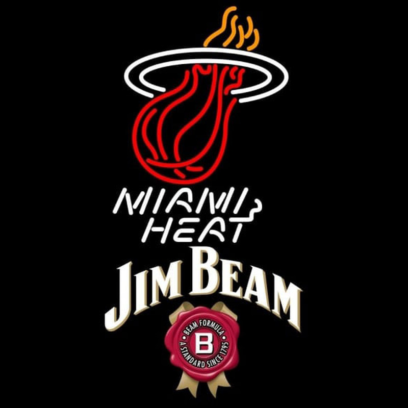 Custom Jim Beam Miami Heat NBA Beer Sign Neon Sign USA