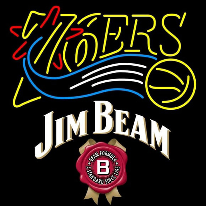 Custom Jim Beam Philadelphia 76ers NBA Beer Sign Neon Sign USA