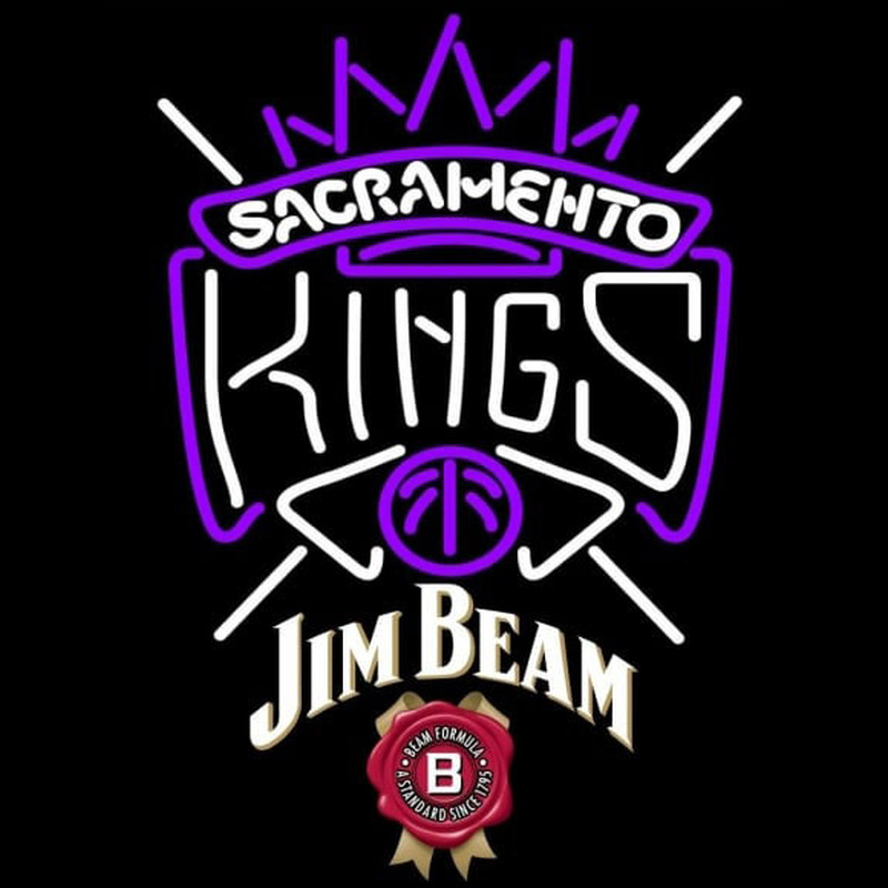 Custom Jim Beam Sacramento Kings NBA Beer Sign Neon Sign USA