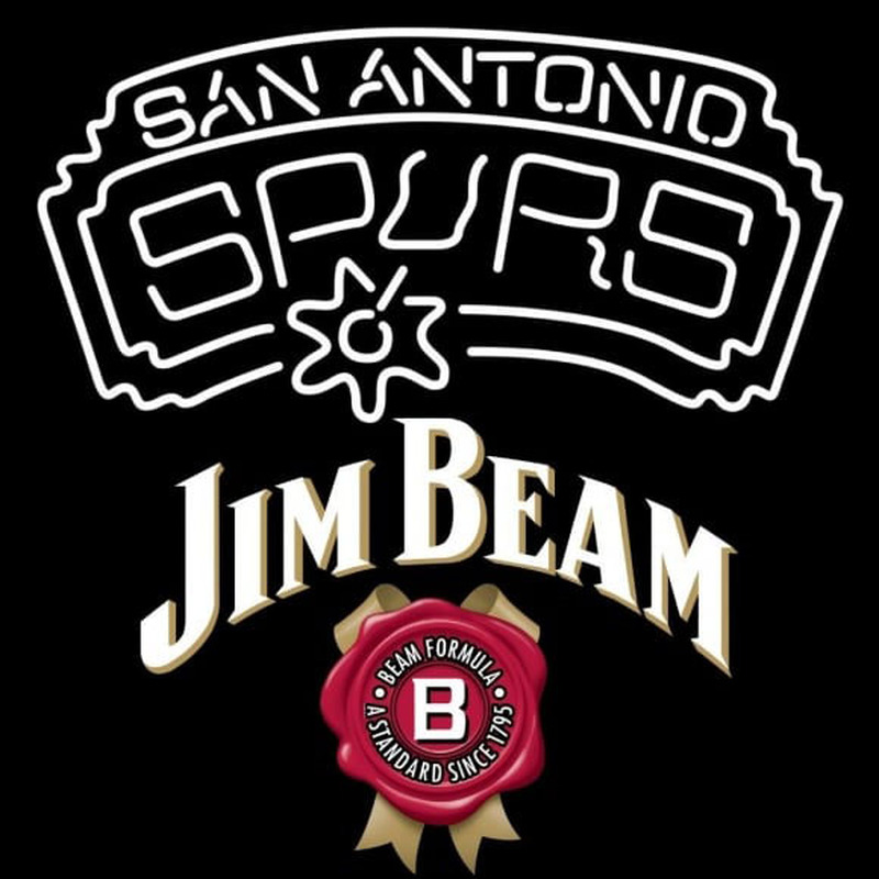 Custom Jim Beam San Antonio Spurs NBA Beer Sign Neon Sign USA