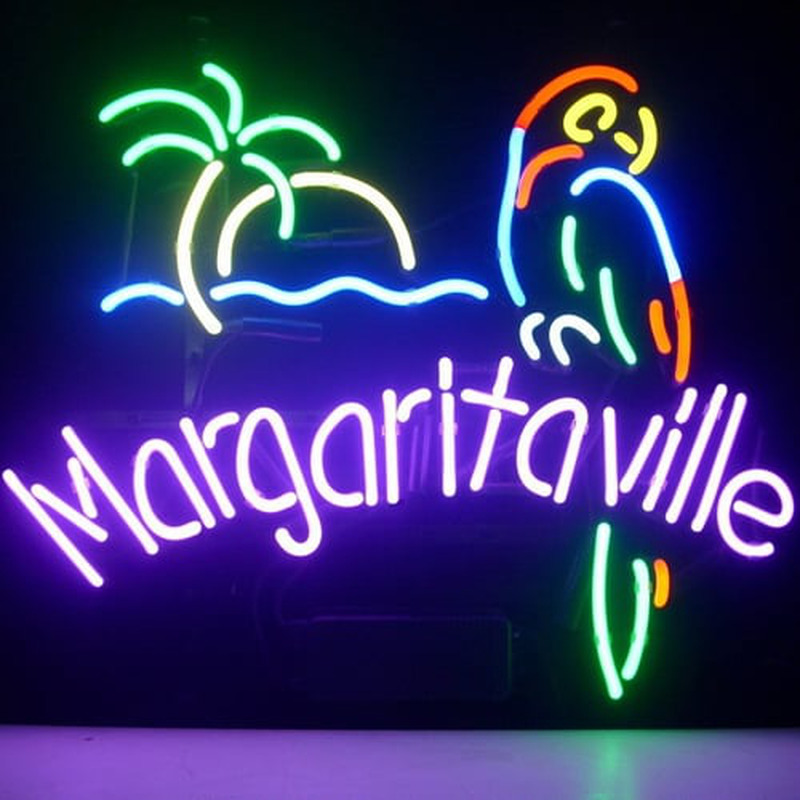 Custom Jimmy Buffett Margaritaville Paradise Parrot Neon Sign USA