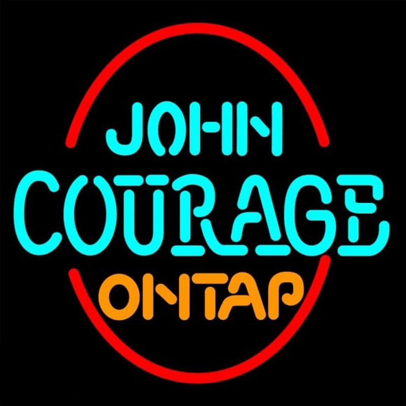 Custom John Courage On Tap Neon Sign USA