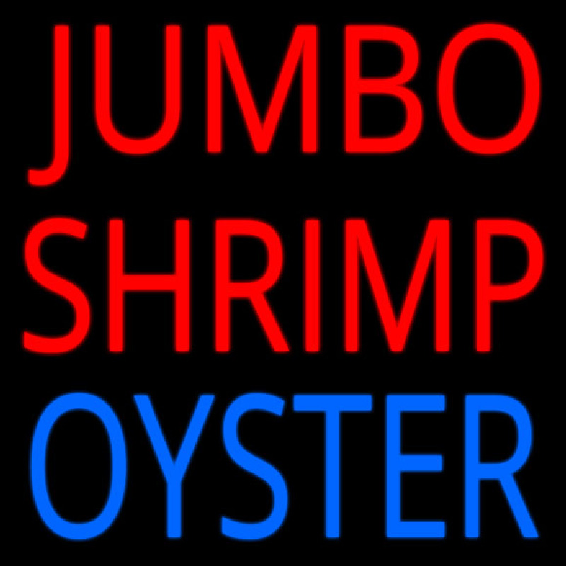 Custom Jumbo Shrimp Oyster Neon Sign USA