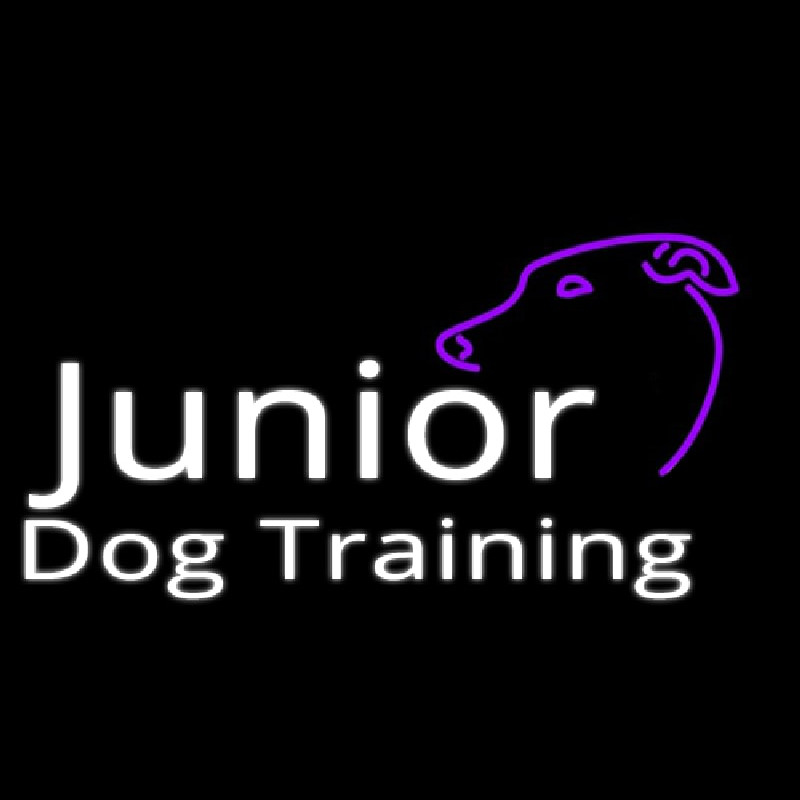 Custom Junior Dog Training Logo Neon Sign USA
