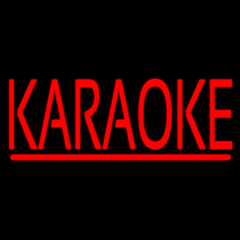 Custom Karaoke Red Line Neon Sign USA