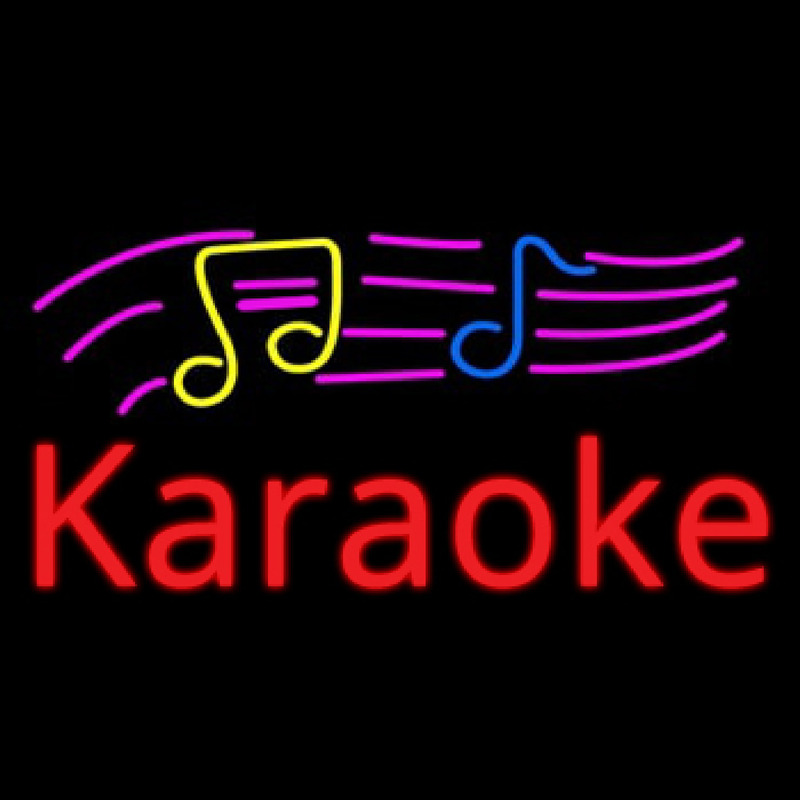 Custom Karaoke With Musical Neon Sign USA
