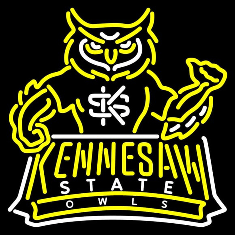 Custom Kennesaw State Owls Mascot Pres Logo NCAA Neon Sign Neon Sign USA