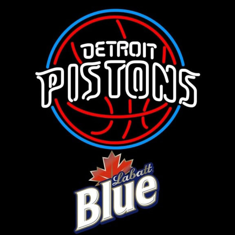 Custom Labatt Blue Detroit Pistons NBA Beer Sign Neon Sign USA
