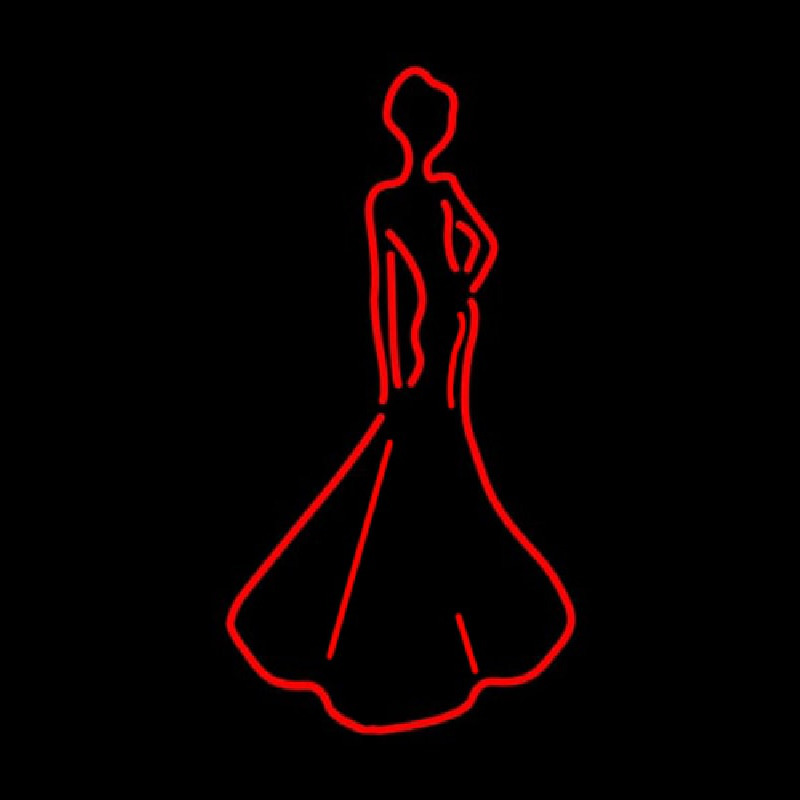 Custom Lady In Red Neon Sign USA