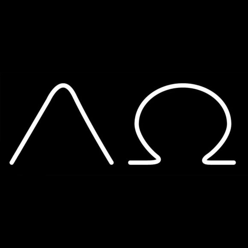 Custom Lambda Omega Neon Sign USA