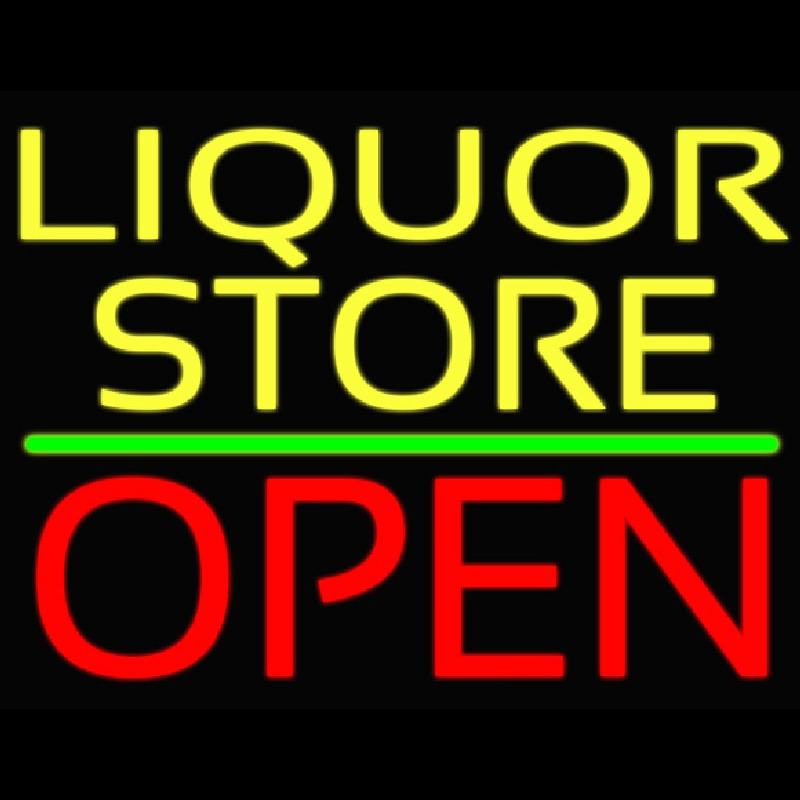 Custom Liquor Store Open 1 Neon Sign USA