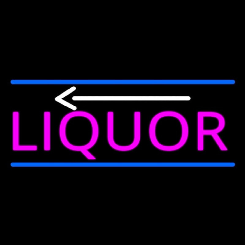 Custom Liquor With Arrow Neon Sign USA