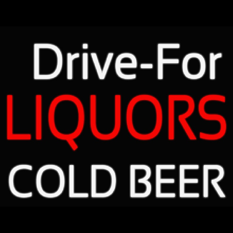 Custom Liquors Cold Beer Neon Sign USA