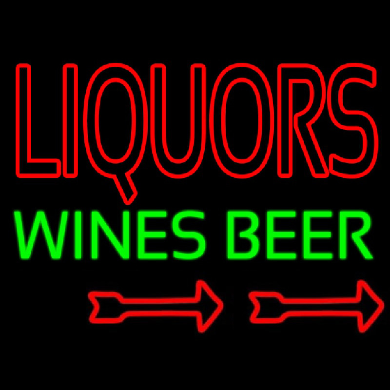 Custom Liquors Wines Beer Neon Sign USA