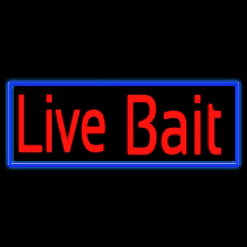 Custom Live Bait Neon Sign USA