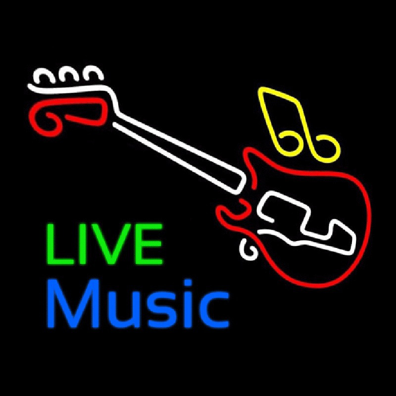 Custom Live Green Music Blue 2 Neon Sign USA