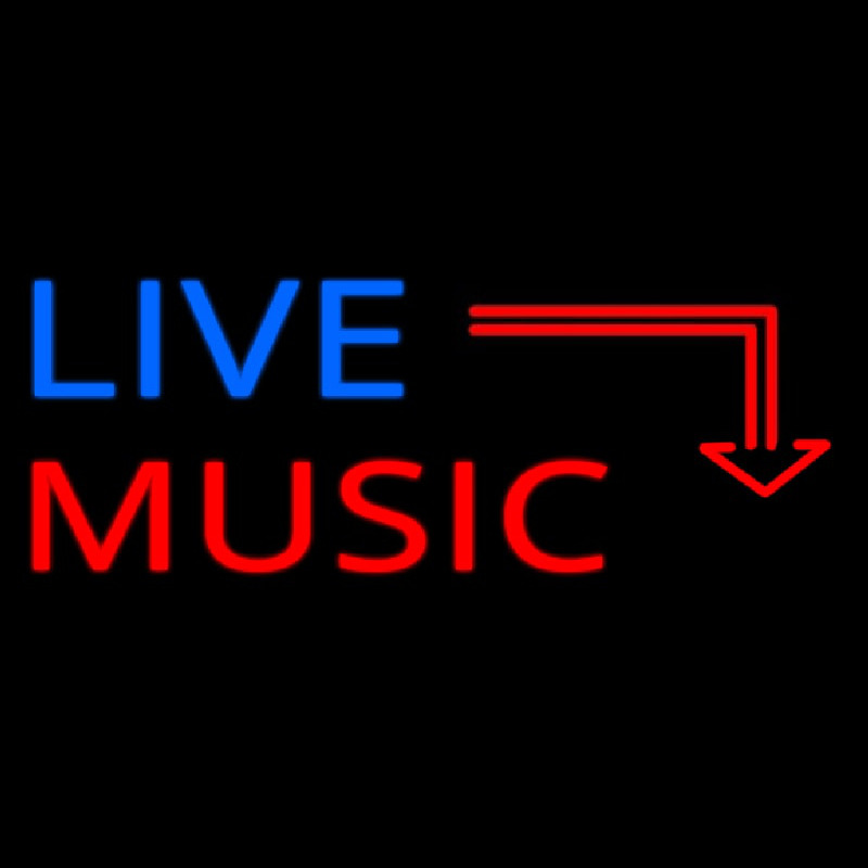 Custom Live Music Neon Sign USA
