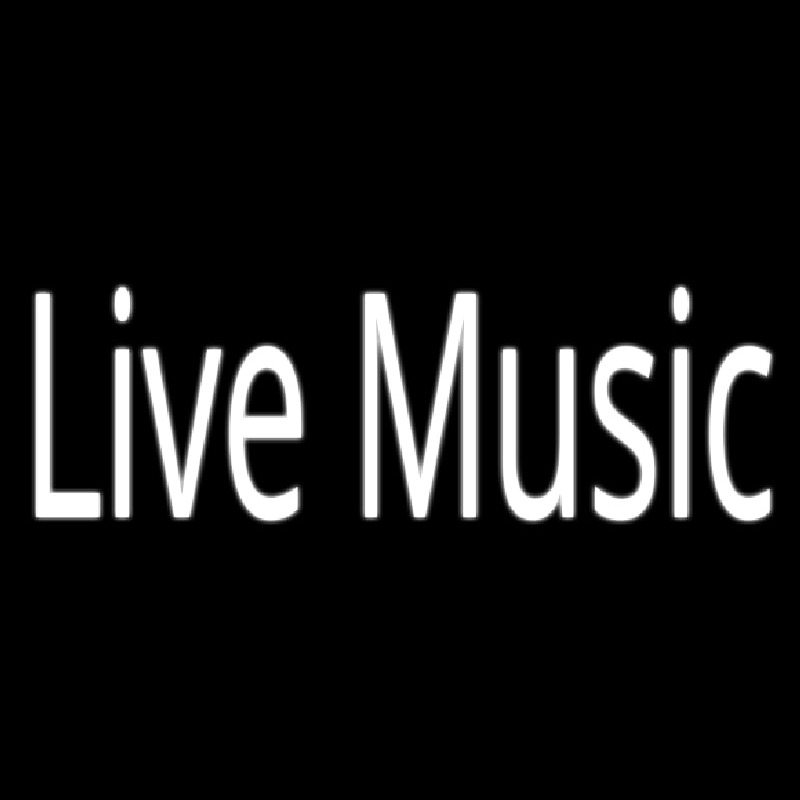 Custom Live Music White 1 Neon Sign USA