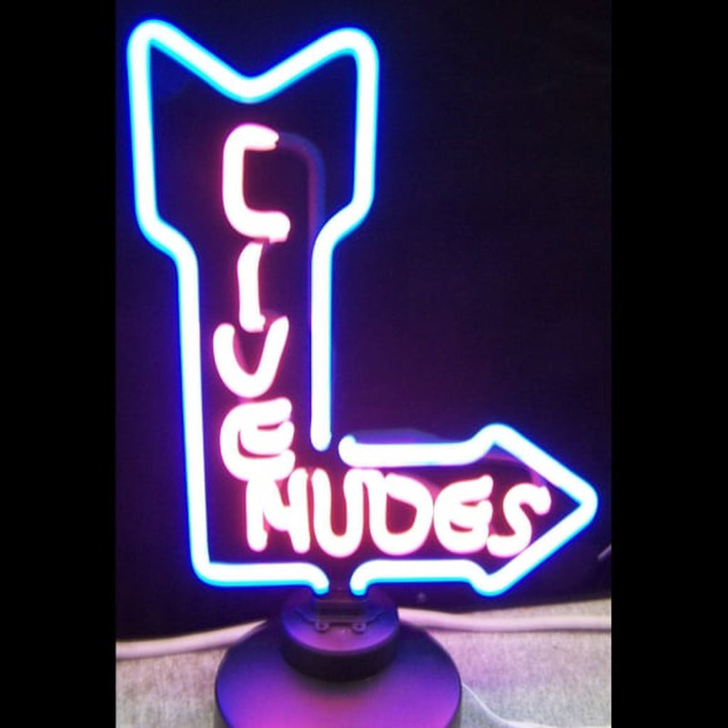 Custom Live Nudes Arrow Desktop Neon Sign