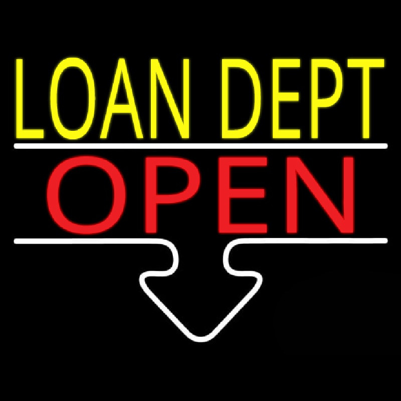 Custom Loan Dept Open Neon Sign USA