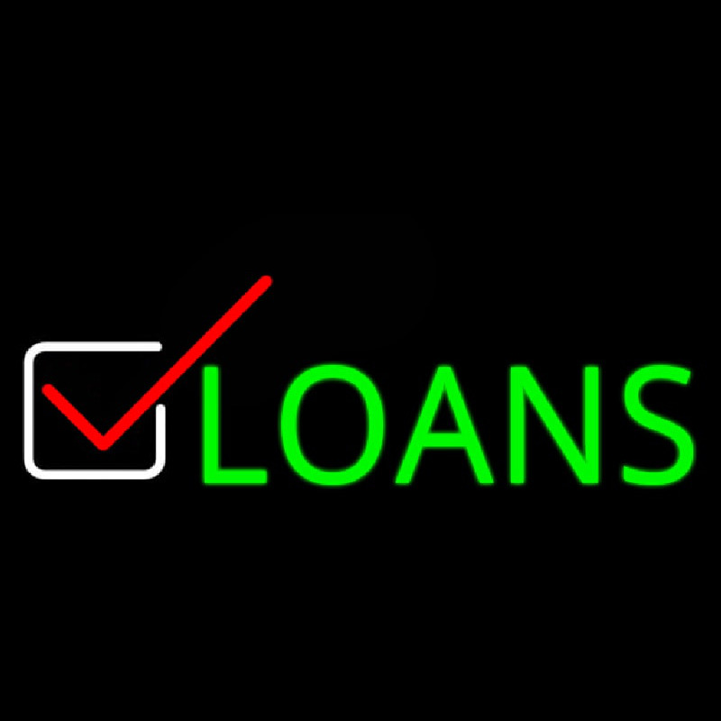 Custom Loans Neon Sign USA