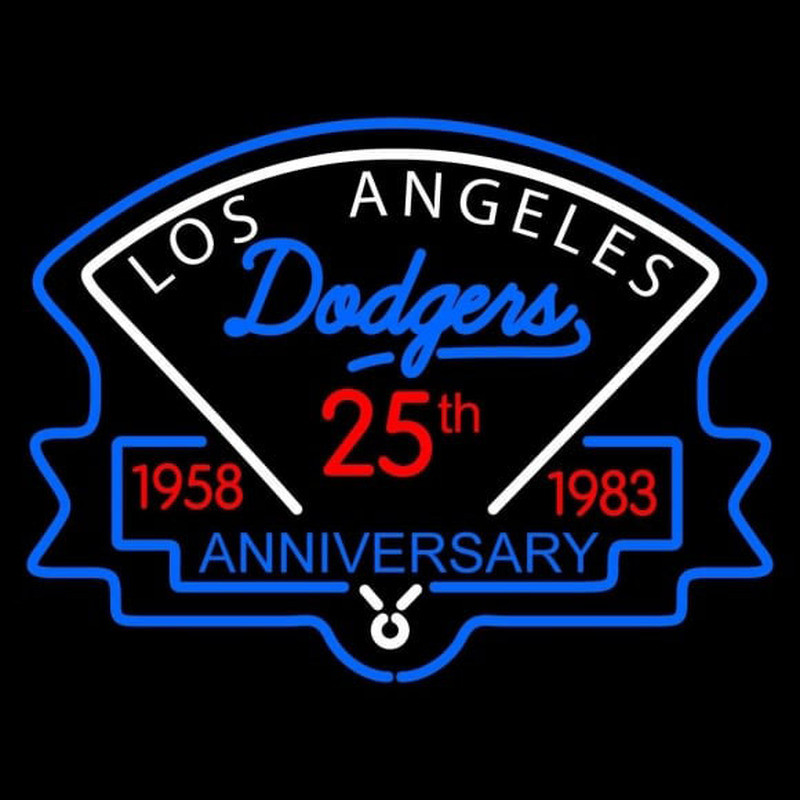 Custom Los Angeles Dodgers Anniversary 1983 Logo MLB Neon Sign Neon Sign USA