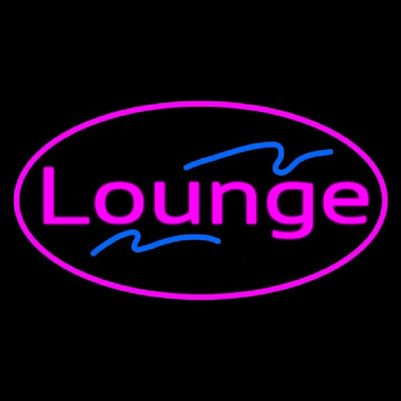 Custom Lounge Oval Pink Neon Sign USA