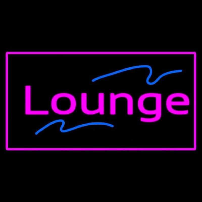 Custom Lounge Rectangle Pink Neon Sign USA
