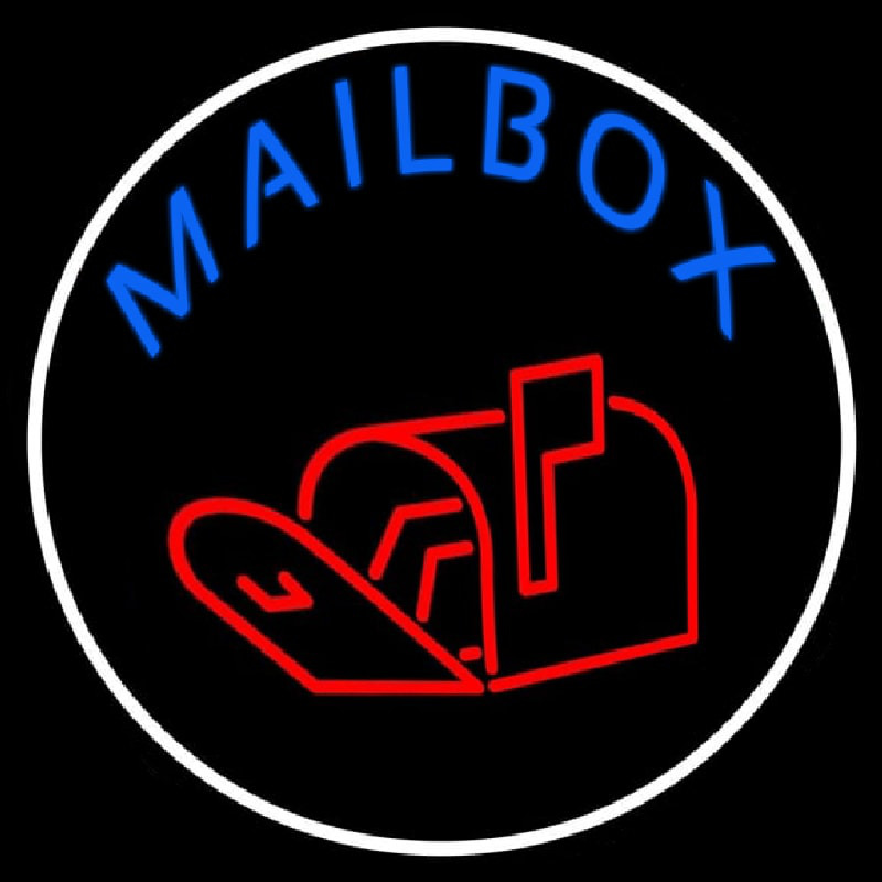 Custom Mailbox With Logo Circle Neon Sign USA