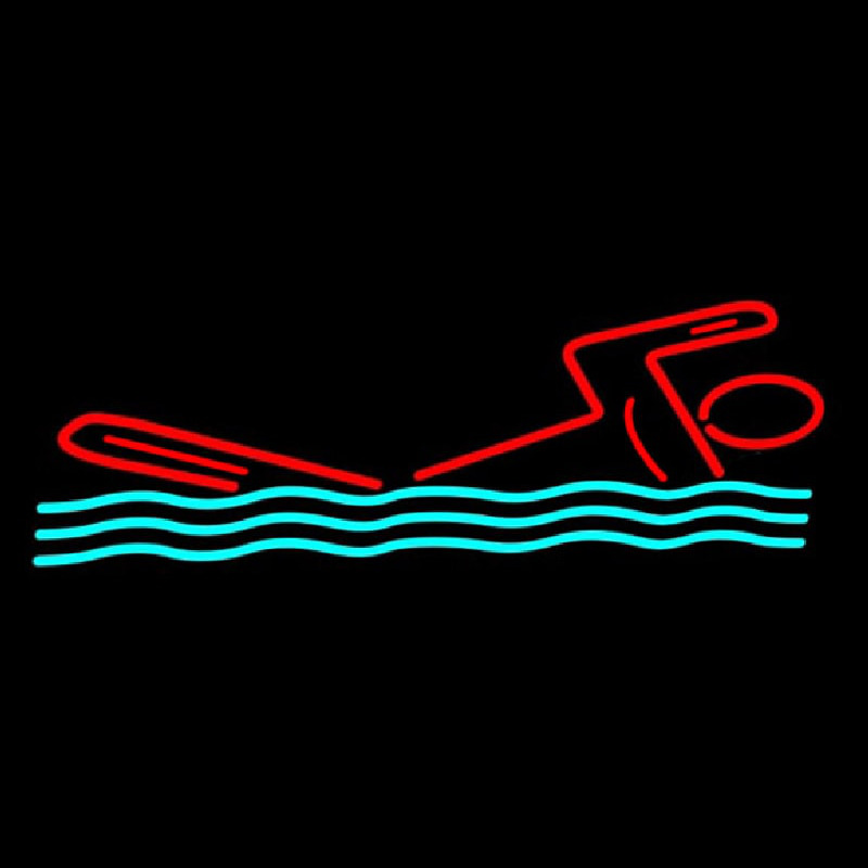 Custom Man Swimming Neon Sign USA