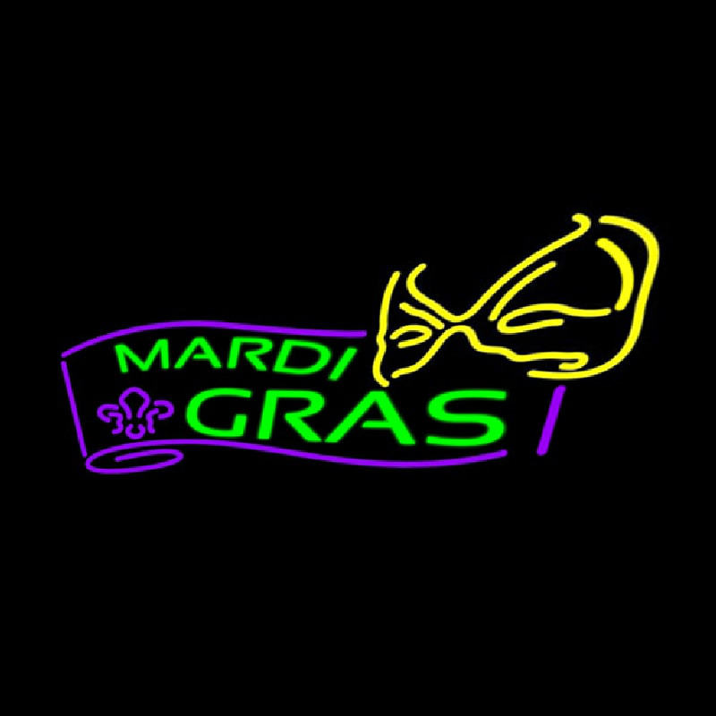 Custom Mardi Grass Logo Neon Sign USA