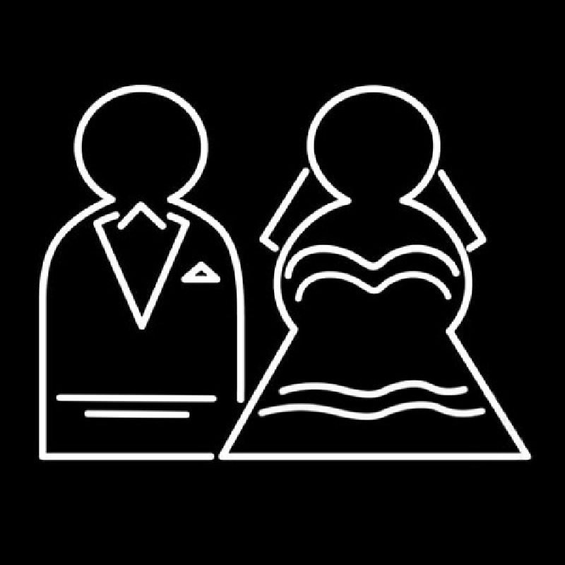 Custom Marriage Clipart Neon Sign USA