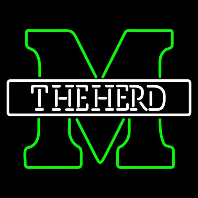 Custom Marshall Thundering Herd Alternate Pres Logo NCAA Neon Sign Neon Sign USA