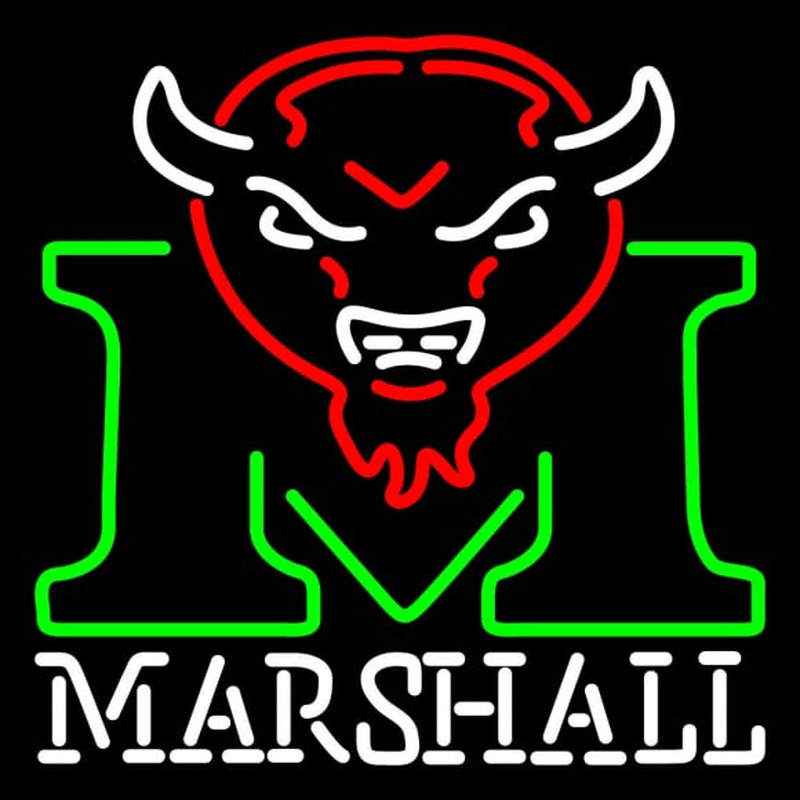 Custom Marshall Thundering Herd Primary Pres Logo NCAA Neon Sign Neon Sign USA