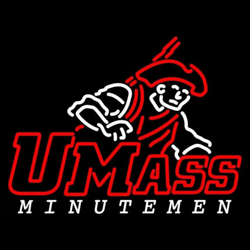 Custom Massachusetts Minutemen Primary 2003 Pres Logo NCAA Neon Sign Neon Sign USA