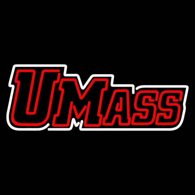 Custom Massachusetts Minutemen Wordmark 2003 Pres Logo NCAA Neon Sign Neon Sign USA