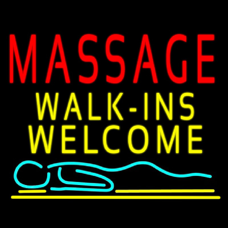 Custom Massage Walk Ins Welcome Neon Sign USA