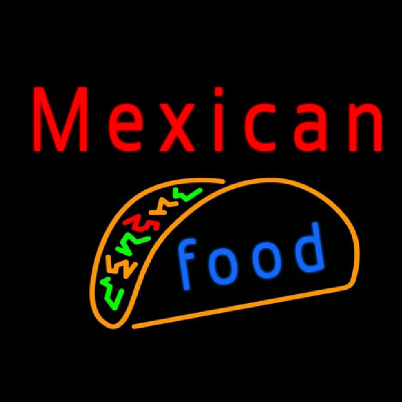 Custom Mexican Food Neon Sign USA