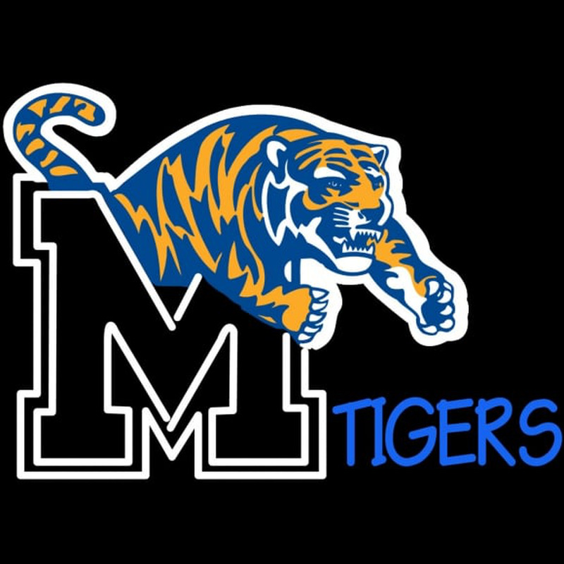Custom Memphis Tigers Blue Block Neon Sign Neon Sign USA