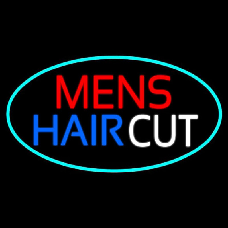 Custom Mens Hair Cut Neon Sign USA