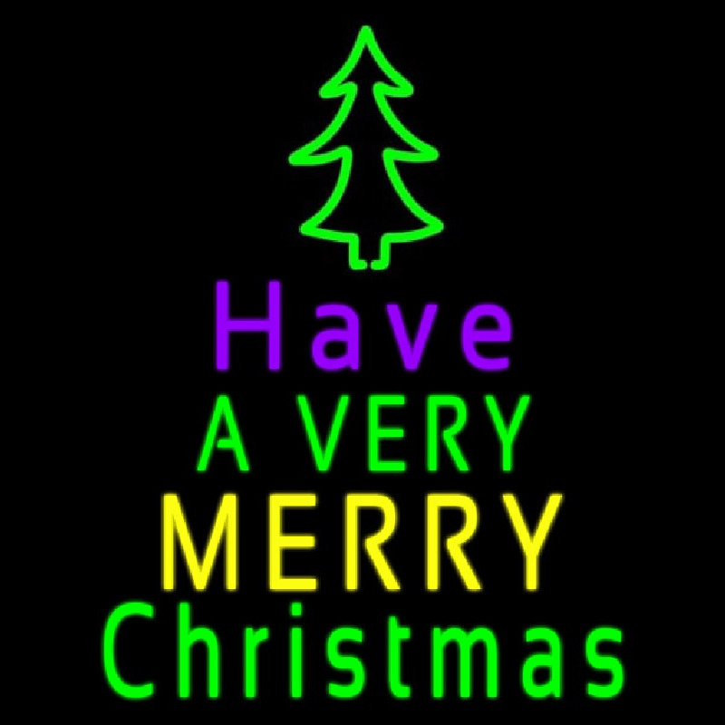Custom Merry Christmas And Happy New Year Neon Sign USA