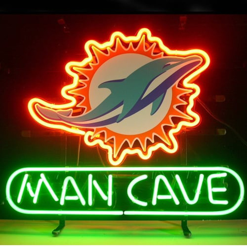 Custom Miami Dolphin Man Cave Neon Sign USA