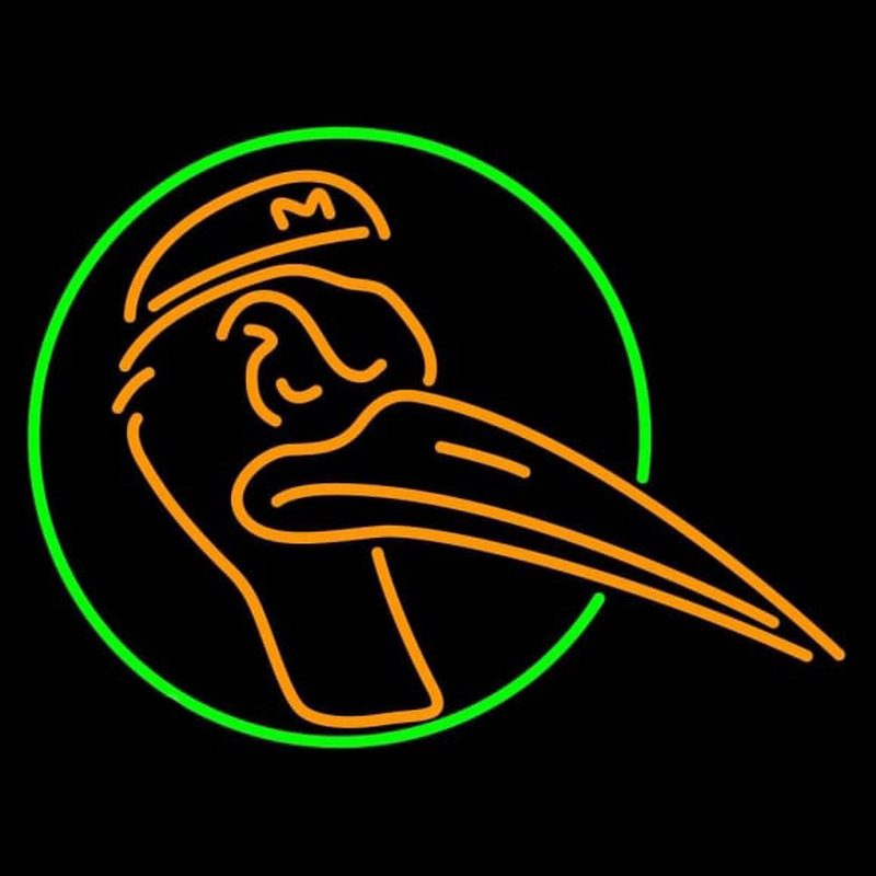 Custom Miami Hurricanes Primary 1949 1959 Logo NCAA Neon Sign Neon Sign USA