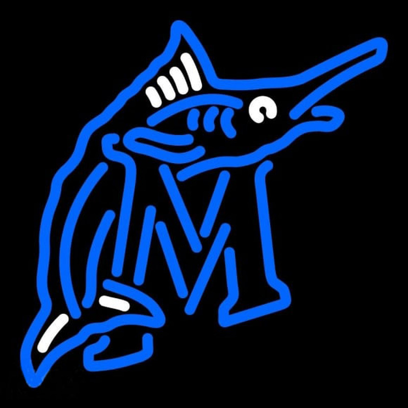 Custom Miami Marlins Cap 1999 2002 Logo MLB Neon Sign Neon Sign USA