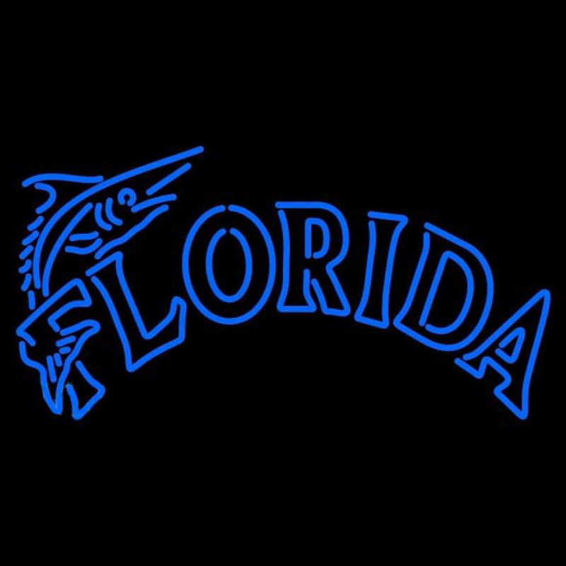 Custom Miami Marlins Wordmark 1993 2002 Logo MLB Neon Sign Neon Sign USA