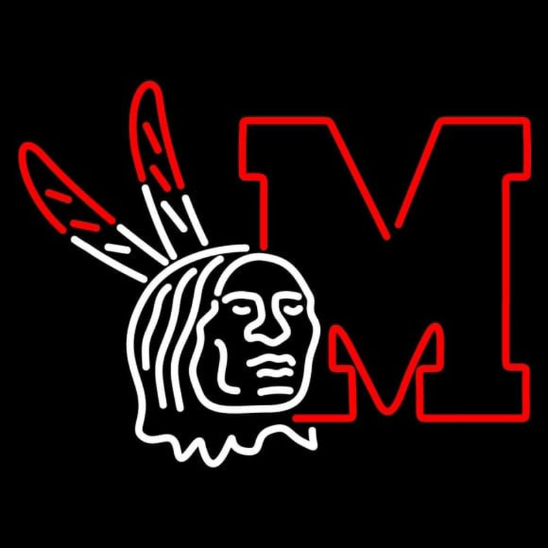 Custom Miami Ohio Redhawks Primary 1979 1991 Logo NCAA Neon Sign Neon Sign USA