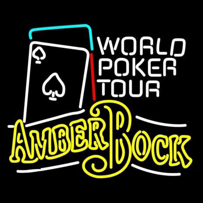 Custom Michelob Amber Bock World Poker Tour Neon Sign USA